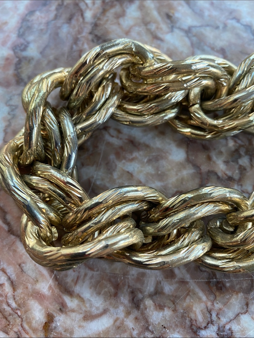 Graziano Gold-Tone Chunky Rope Link Necklace - Women Jewelry - Picture 3 of 6